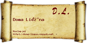 Doma Liána névjegykártya